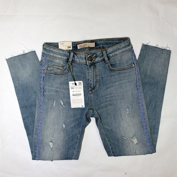 NWT Zara Woman Jeans Skinny Size 34 - Picture 3 of 6